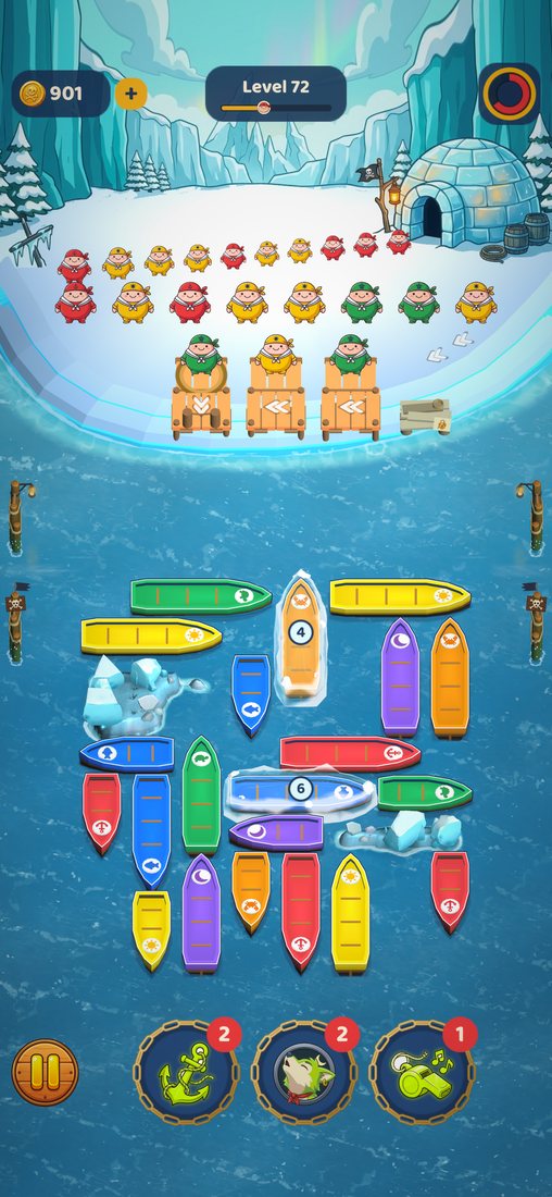 Glacier world level with icebergs and frozen boats